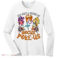 Hocus Pokeus Witch Nurse Halloween Medical Lab Tech Spooky Women's Long Sleeve Shirt thumb 0