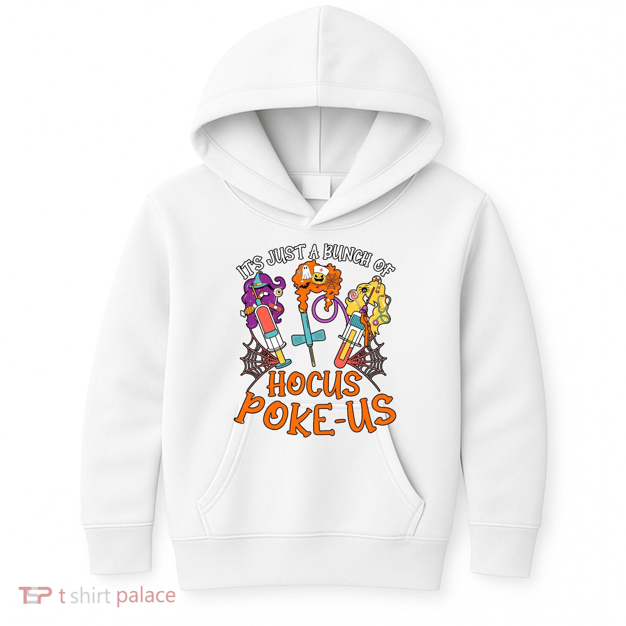 Hocus Pokeus Witch Nurse Halloween Medical Lab Tech Spooky Kids Hoodie