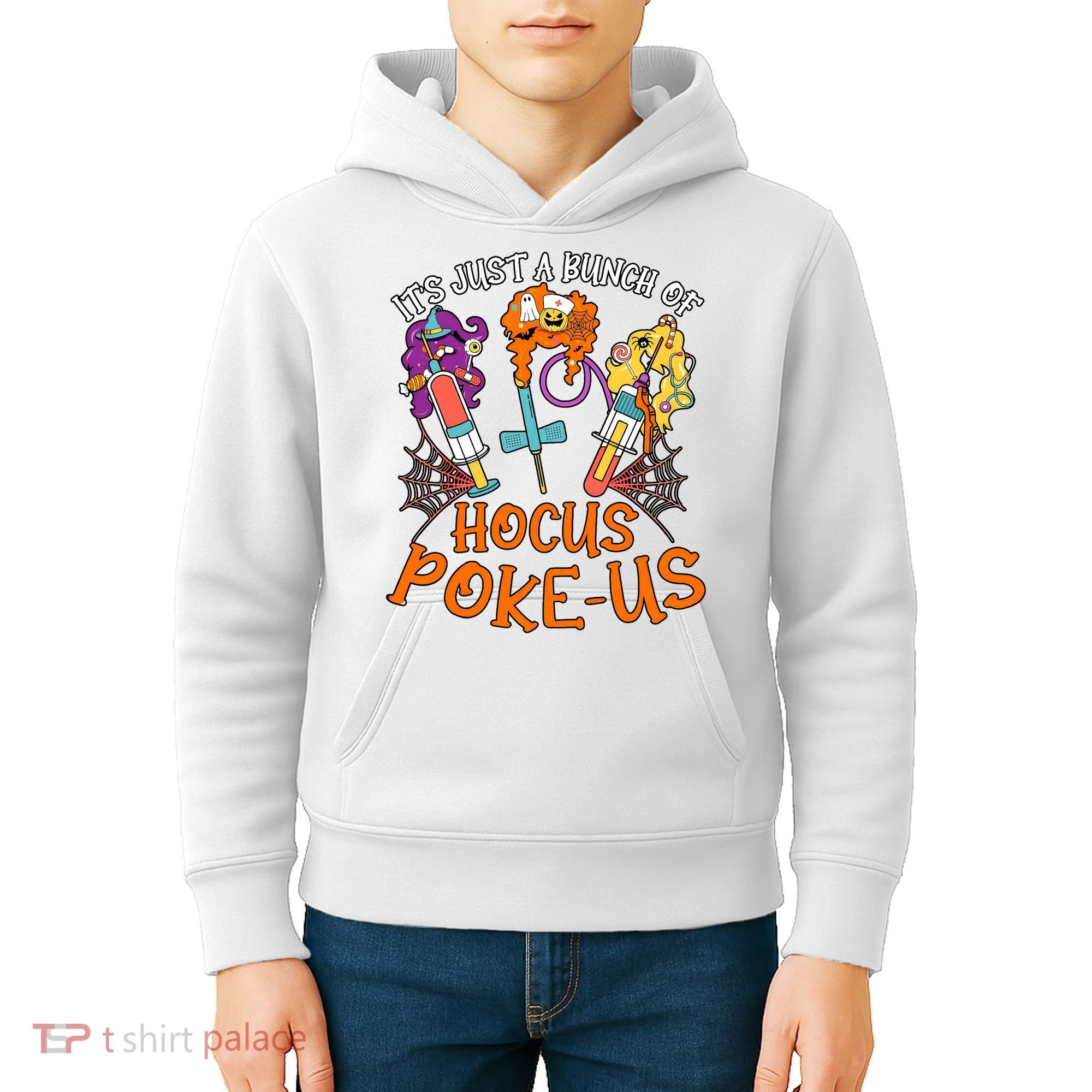 Hocus Pokeus Witch Nurse Halloween Medical Lab Tech Spooky Kids Hoodie