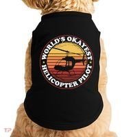 Helicopter Pilot Worlds Okayest Helicopter Pilot Funny Gift Doggie Tank thumb 0