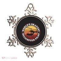 Helicopter Pilot Worlds Okayest Helicopter Pilot Funny Gift Ornament thumb 0