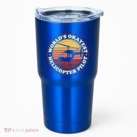 Helicopter Pilot Worlds Okayest Helicopter Pilot Funny Gift Tumbler thumb 0