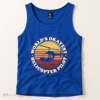 Helicopter Pilot Worlds Okayest Helicopter Pilot Funny Gift Tank Top thumb 2