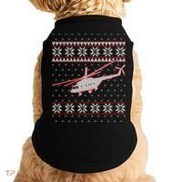 Helicopter Pilot Xmas Aviation Ugly Christmas Gift Doggie Tank thumb 0