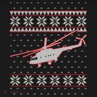 Helicopter Pilot Xmas Aviation Ugly Christmas Gift Doggie Tank thumb 4