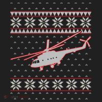 Helicopter Pilot Xmas Aviation Ugly Christmas Gift Beanie thumb 2