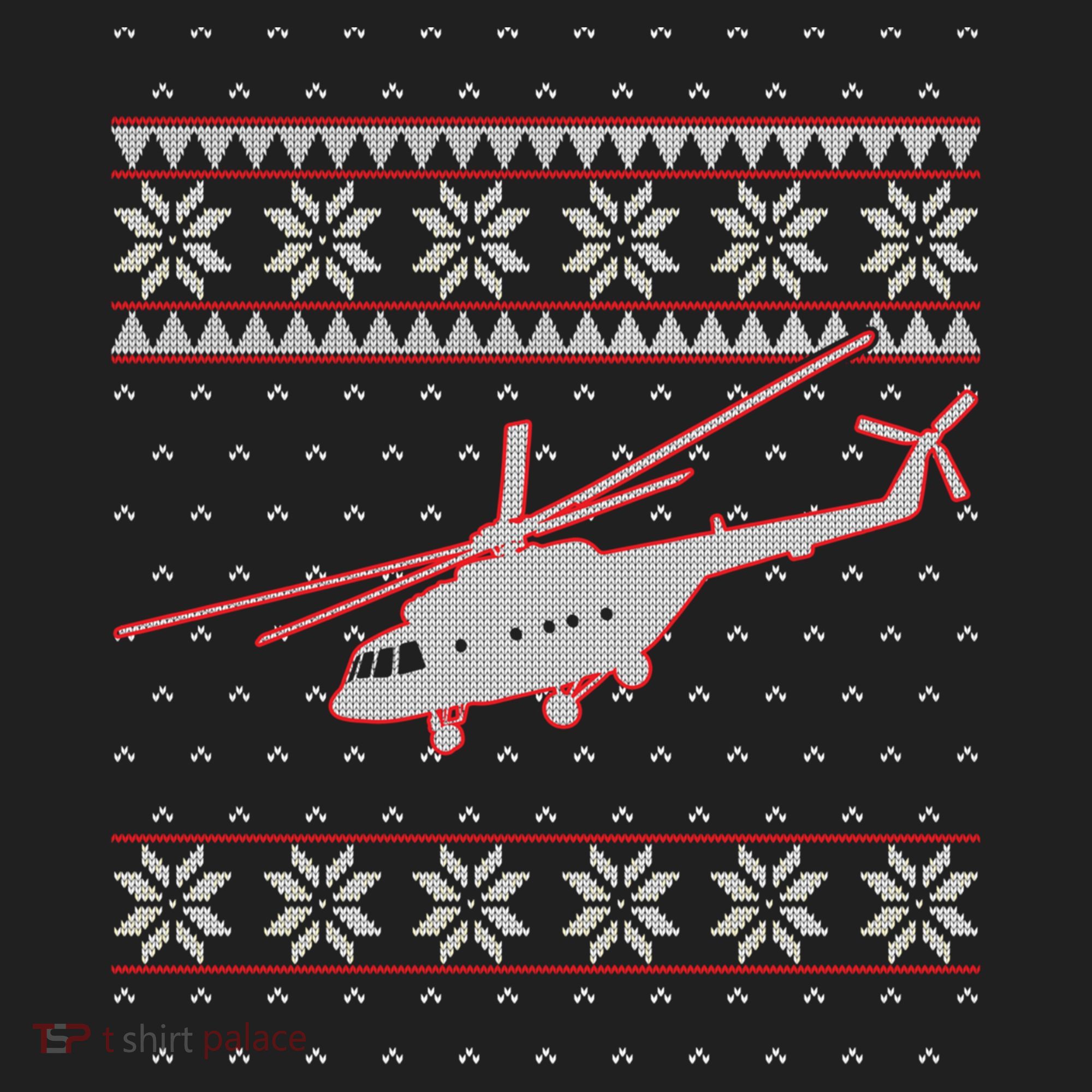 Helicopter Pilot Xmas Aviation Ugly Christmas Gift Beanie