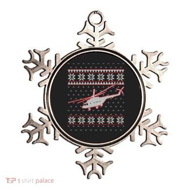 Helicopter Pilot Xmas Aviation Ugly Christmas Gift Ornament