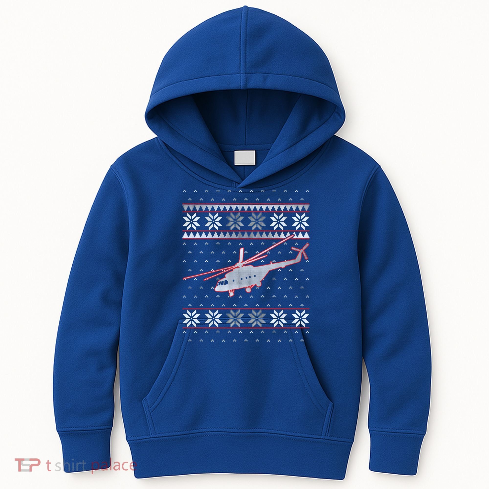 Helicopter Pilot Xmas Aviation Ugly Christmas Gift Kids Hoodie