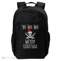 Holiday Pirate Yo Ho Ho Merry Christmas Santa Hat Boating Long Sleeve Backpack thumb 0