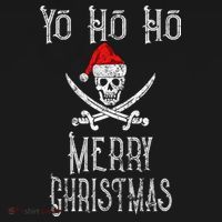 Holiday Pirate Yo Ho Ho Merry Christmas Santa Hat Boating Long Sleeve Kids Sweatshirt thumb 2