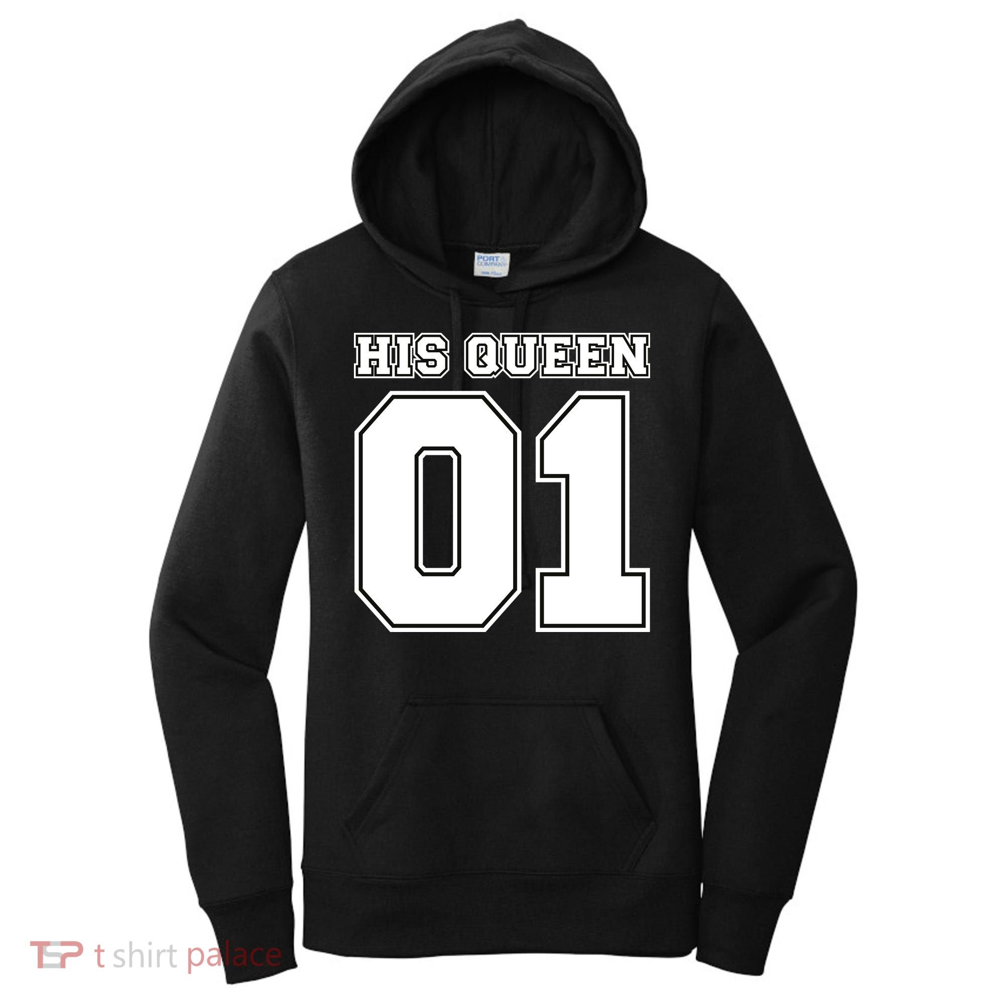 His Queen 01 Sport Couple Women's Hoodie