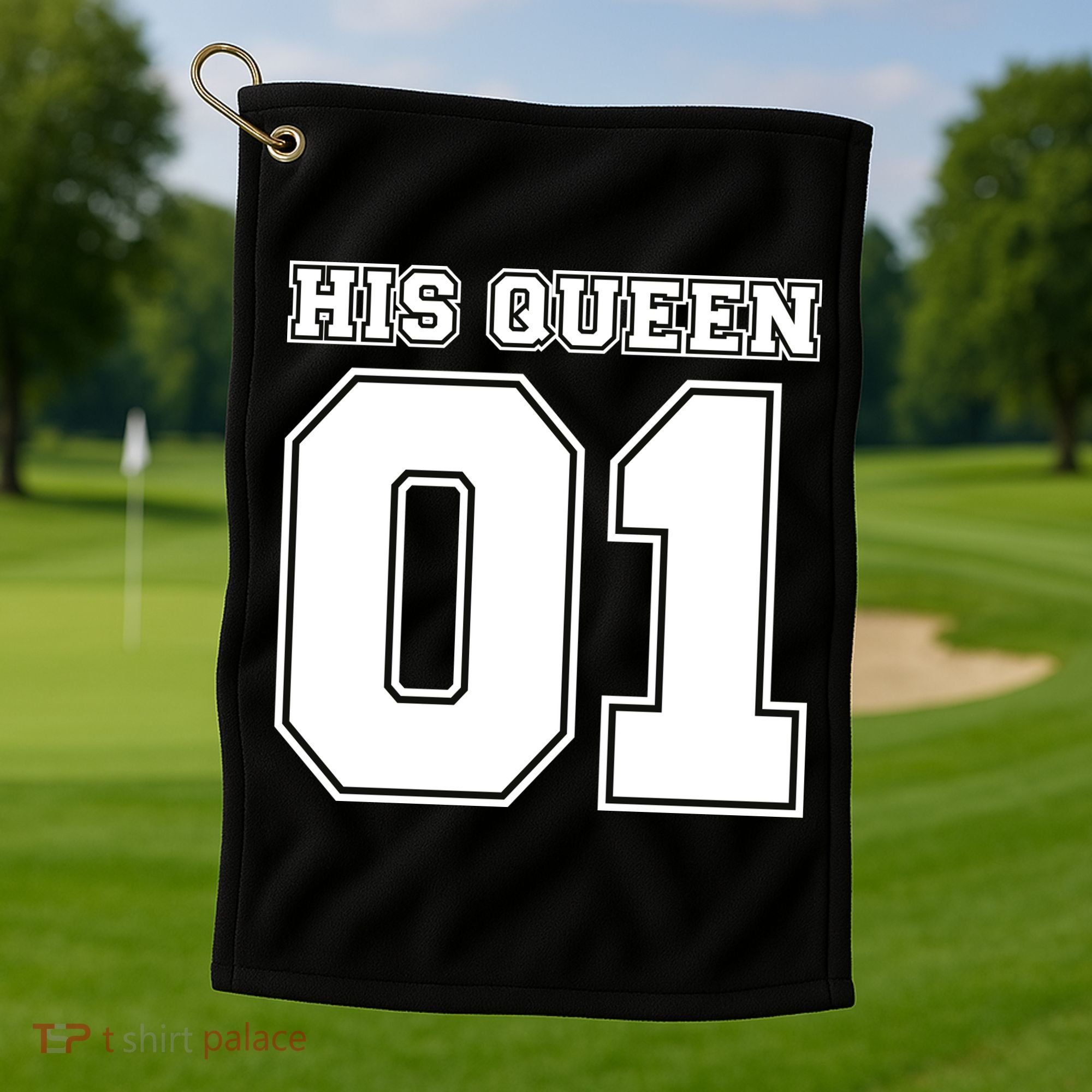 His Queen 01 Sport Couple Golf Towel
