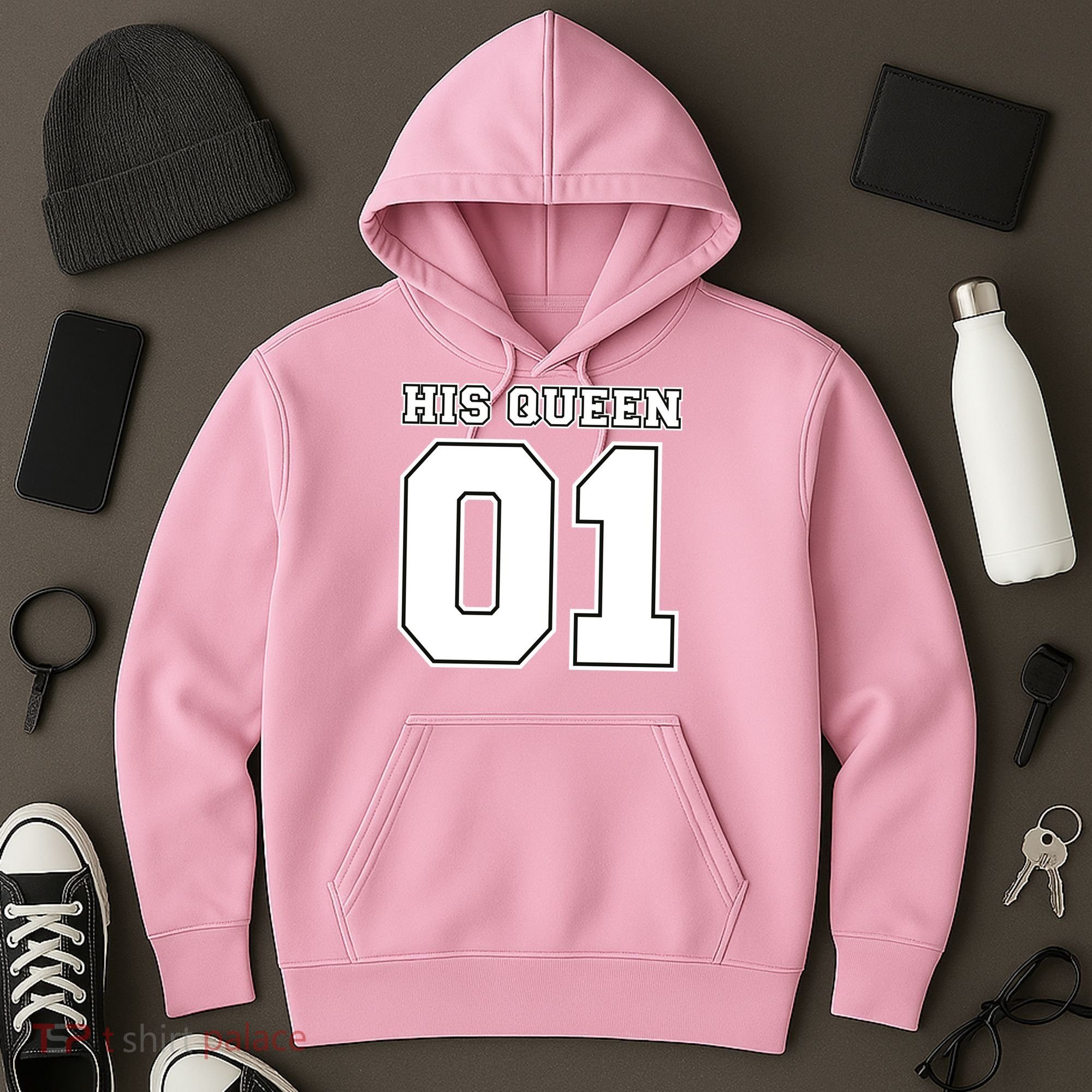 His Queen 01 Sport Couple Hoodie