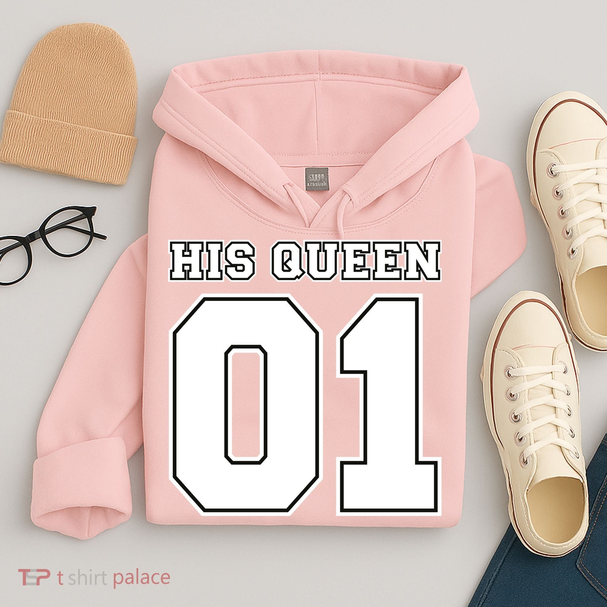 His Queen 01 Sport Couple Hoodie