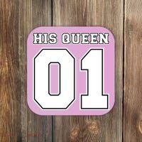 His Queen 01 Sport Couple Coaster thumb 0