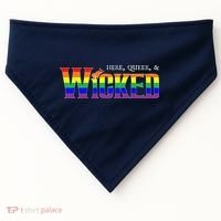 Here Queer And Wicked Lgbt USA-Made Doggie Bandana thumb 0