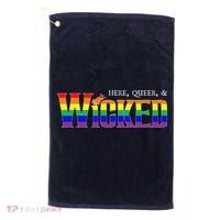 Here Queer And Wicked Lgbt Golf Towel thumb 0