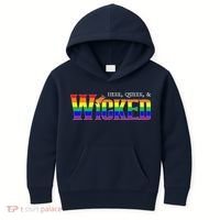 Here Queer And Wicked Lgbt Kids Hoodie thumb 0