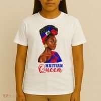 Haitian Queen Black Woman Haiti Independence Day T-Shirt thumb 4