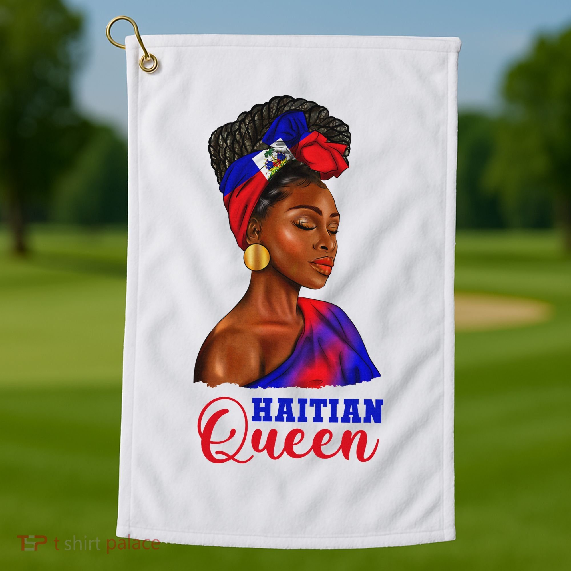 Haitian Queen Black Woman Haiti Independence Day Golf Towel