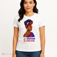 Haitian Queen Black Woman Haiti Independence Day Women's T-Shirt thumb 4