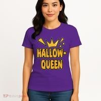Hallow Queen Halloween Lover Women's T-Shirt thumb 4