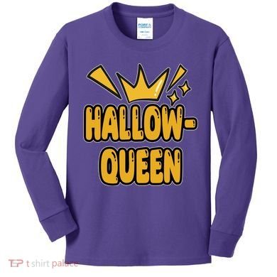 Hallow Queen Halloween Lover Kids Long Sleeve Shirt