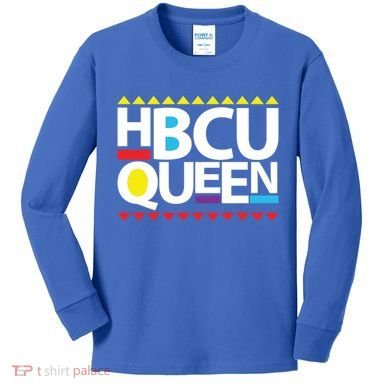 Hbcu Queen Historically Colleges Universities Black History Gift Kids Long Sleeve Shirt