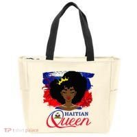Haitian Queen Haiti Flag Melanin Tote Bag thumb 0