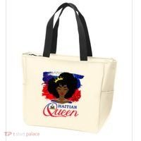 Haitian Queen Haiti Flag Melanin Tote Bag thumb 3