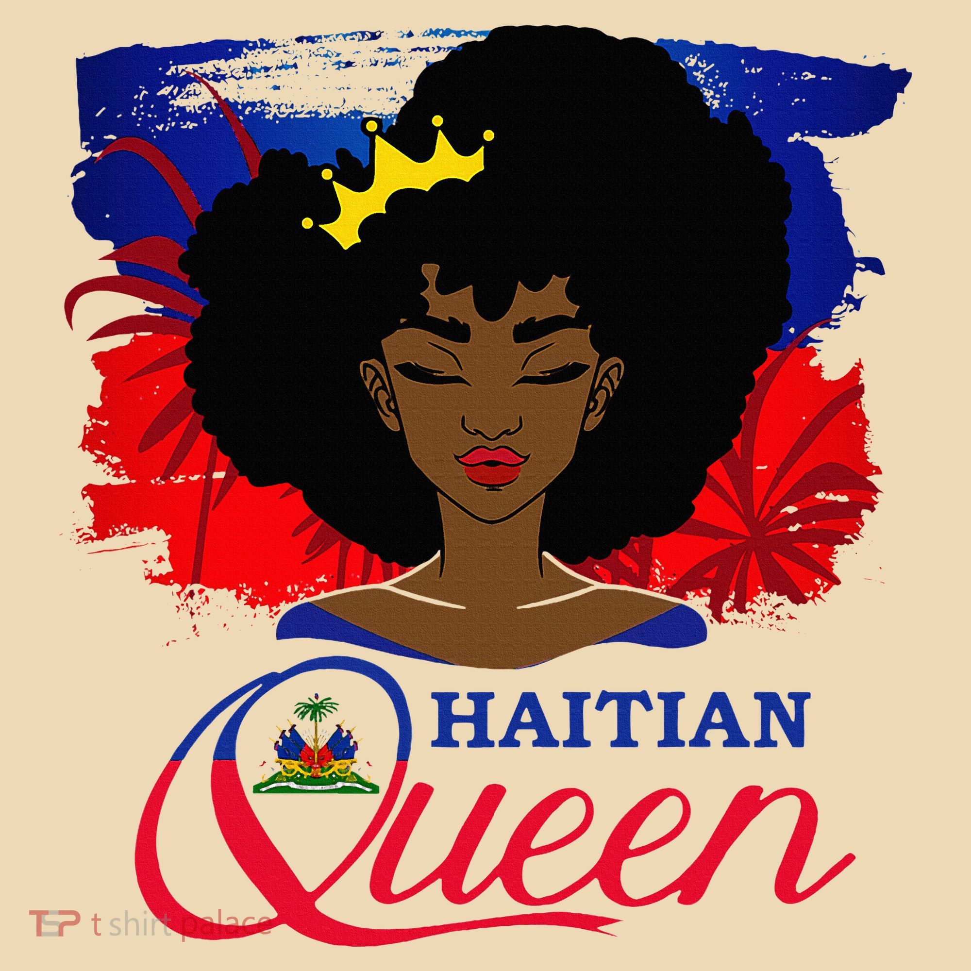 Haitian Queen Haiti Flag Melanin Tote Bag