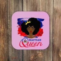 Haitian Queen Haiti Flag Melanin Coaster thumb 0