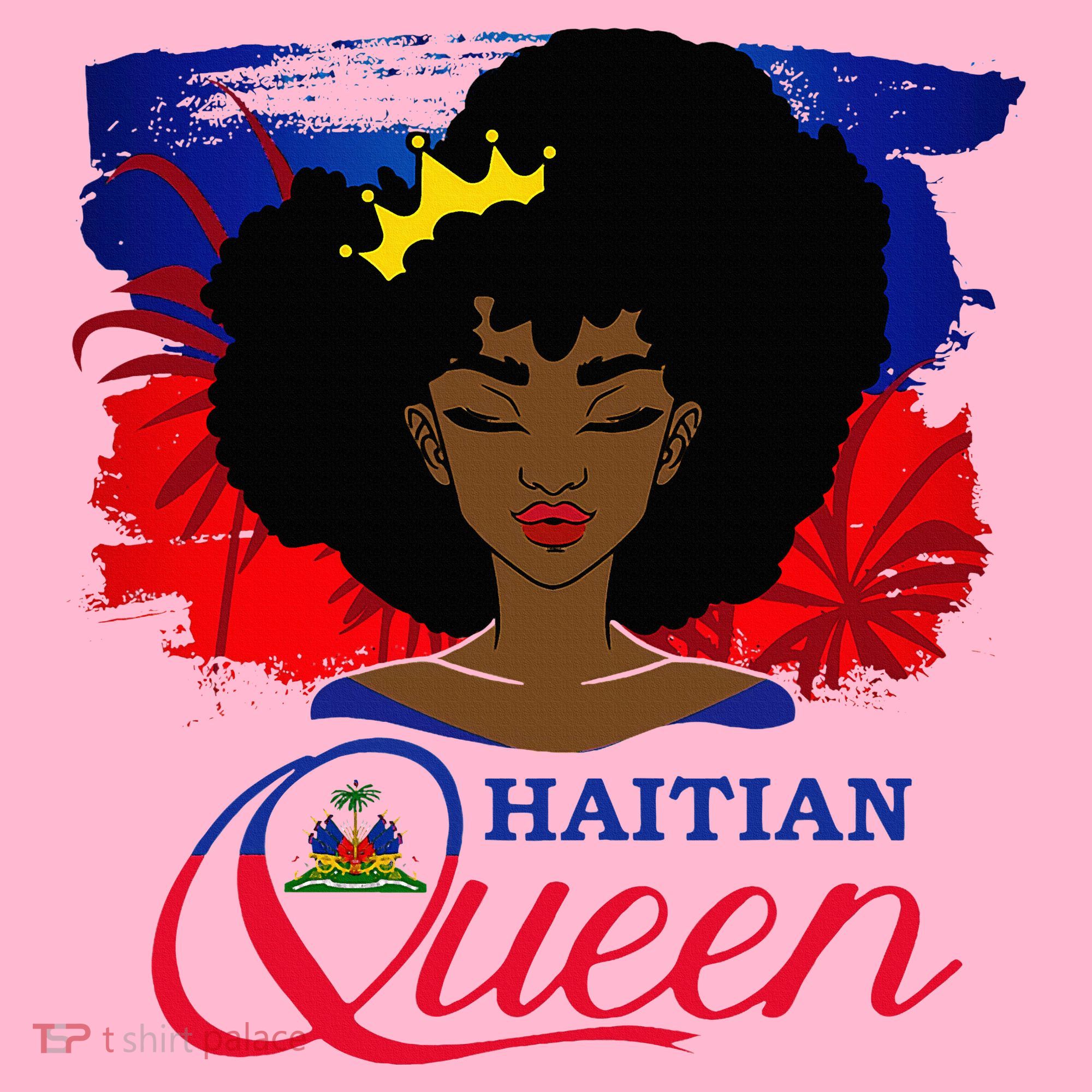 Haitian Queen Haiti Flag Melanin Coaster
