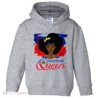 Haitian Queen Haiti Flag Melanin Toddler Hoodie thumb 0