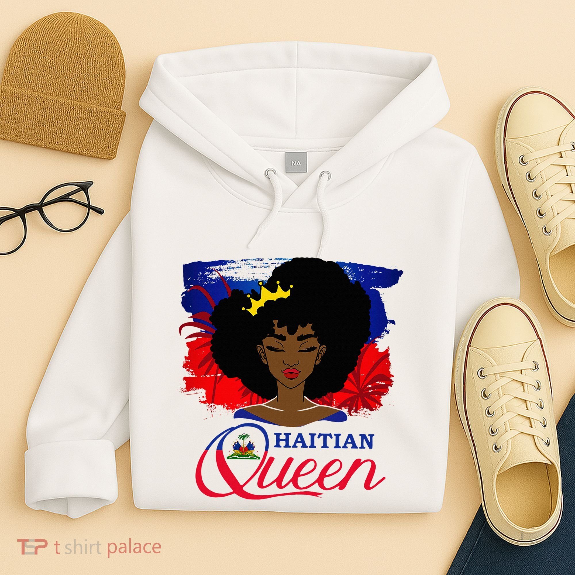 Haitian Queen Haiti Flag Melanin Hoodie