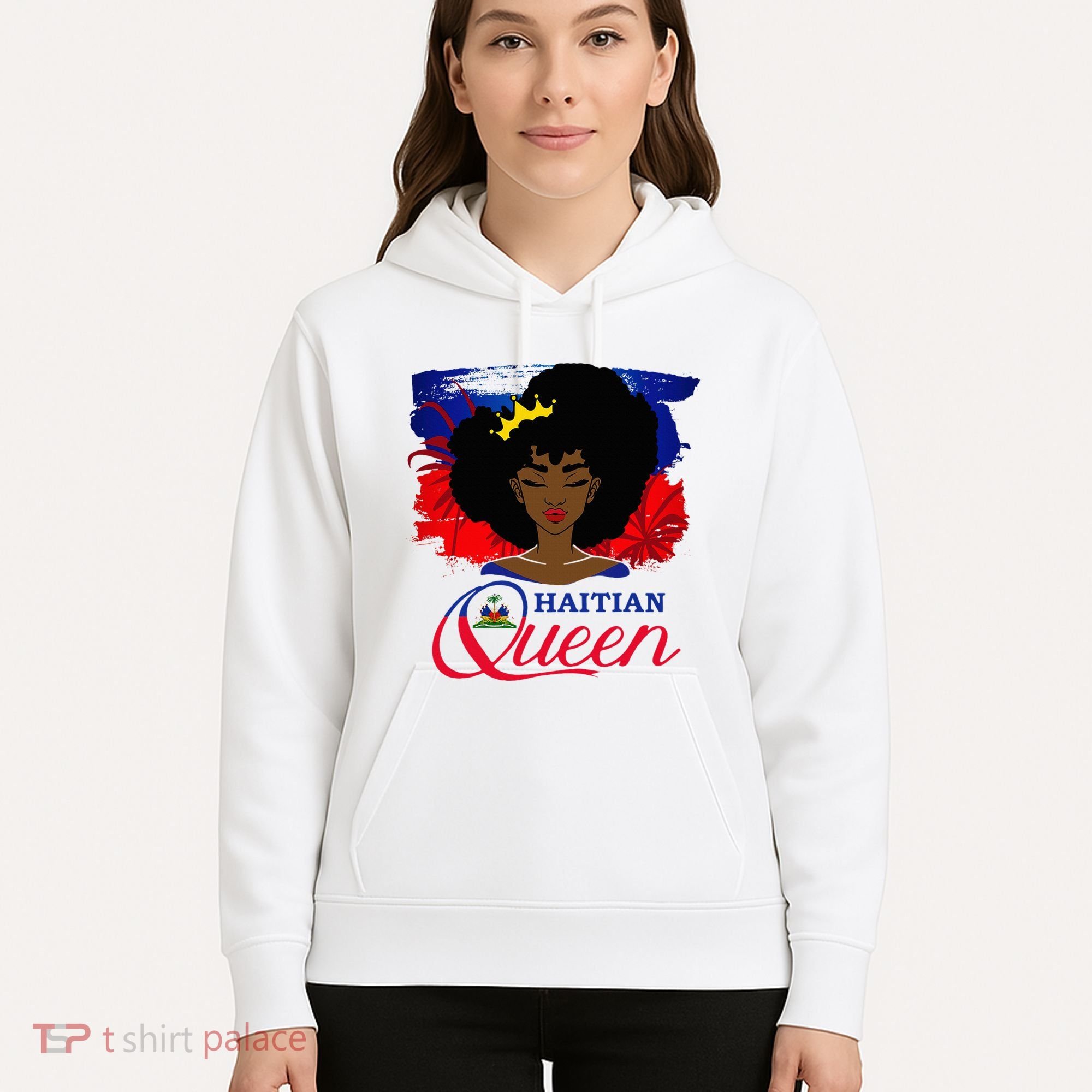 Haitian Queen Haiti Flag Melanin Hoodie