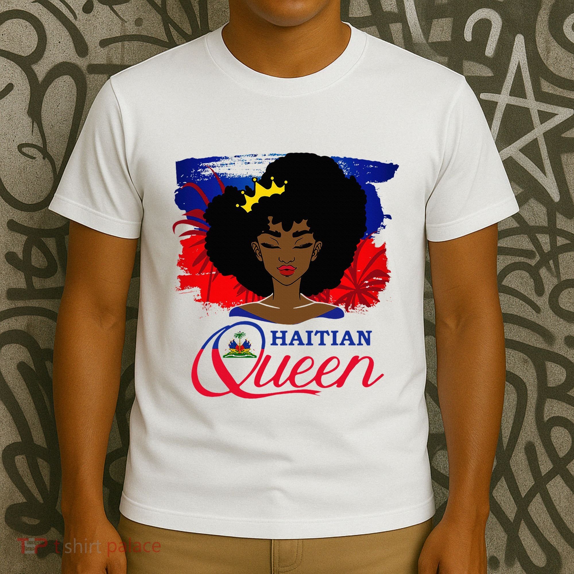 Haitian Queen Haiti Flag Melanin T-Shirt
