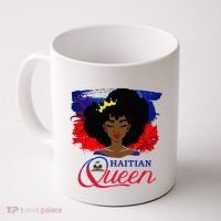 Haitian Queen Haiti Flag Melanin Coffee Mug thumb 0