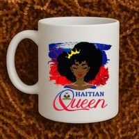 Haitian Queen Haiti Flag Melanin Coffee Mug thumb 2