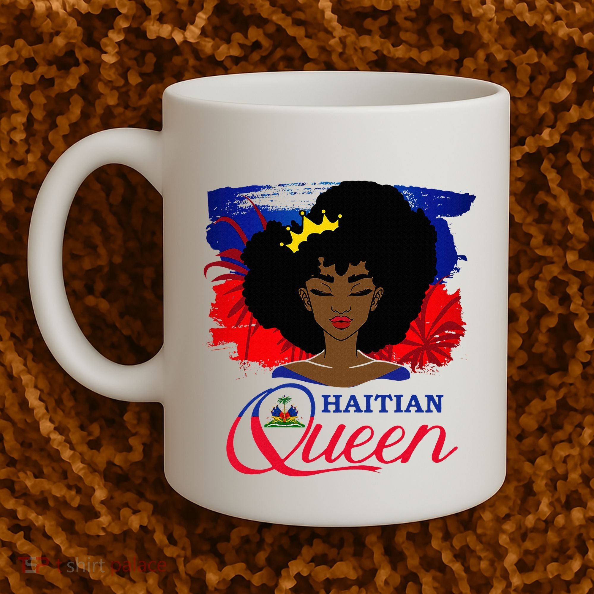 Haitian Queen Haiti Flag Melanin Coffee Mug