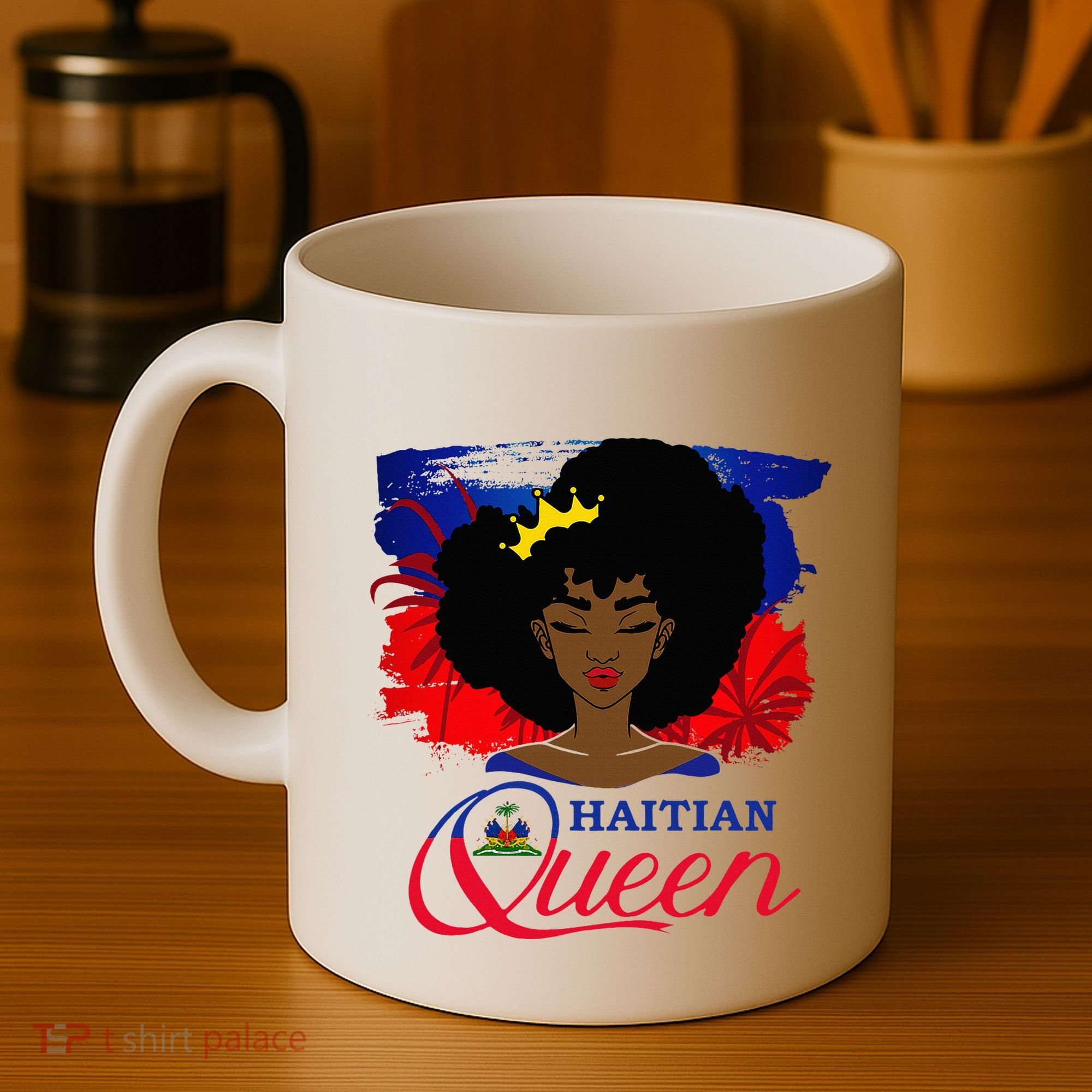 Haitian Queen Haiti Flag Melanin Coffee Mug