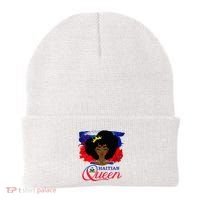 Haitian Queen Haiti Flag Melanin Beanie thumb 0