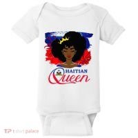 Haitian Queen Haiti Flag Melanin Baby Bodysuit thumb 0
