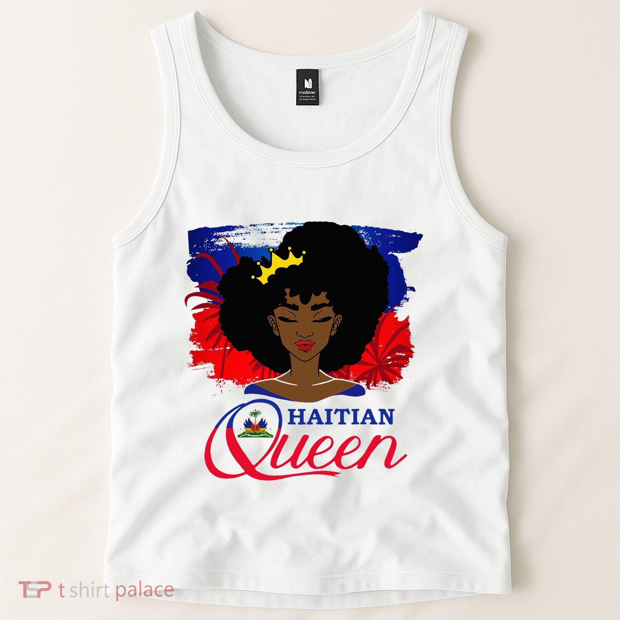 Haitian Queen Haiti Flag Melanin Tank Top