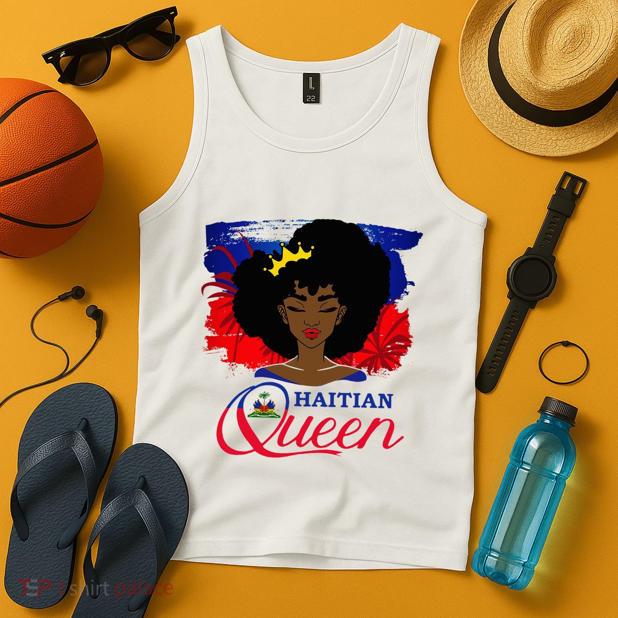 Haitian Queen Haiti Flag Melanin Tank Top