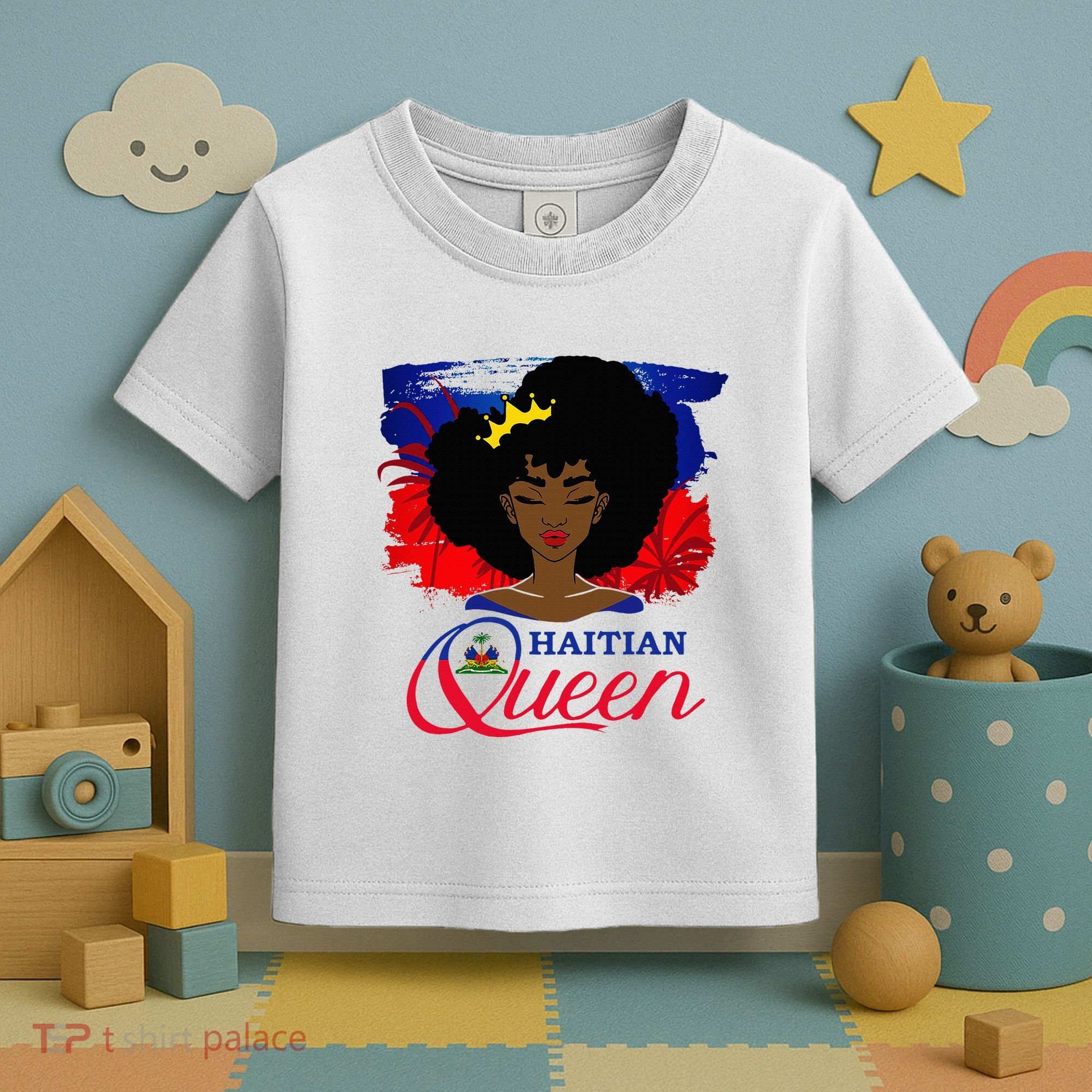 Haitian Queen Haiti Flag Melanin Toddler T-Shirt