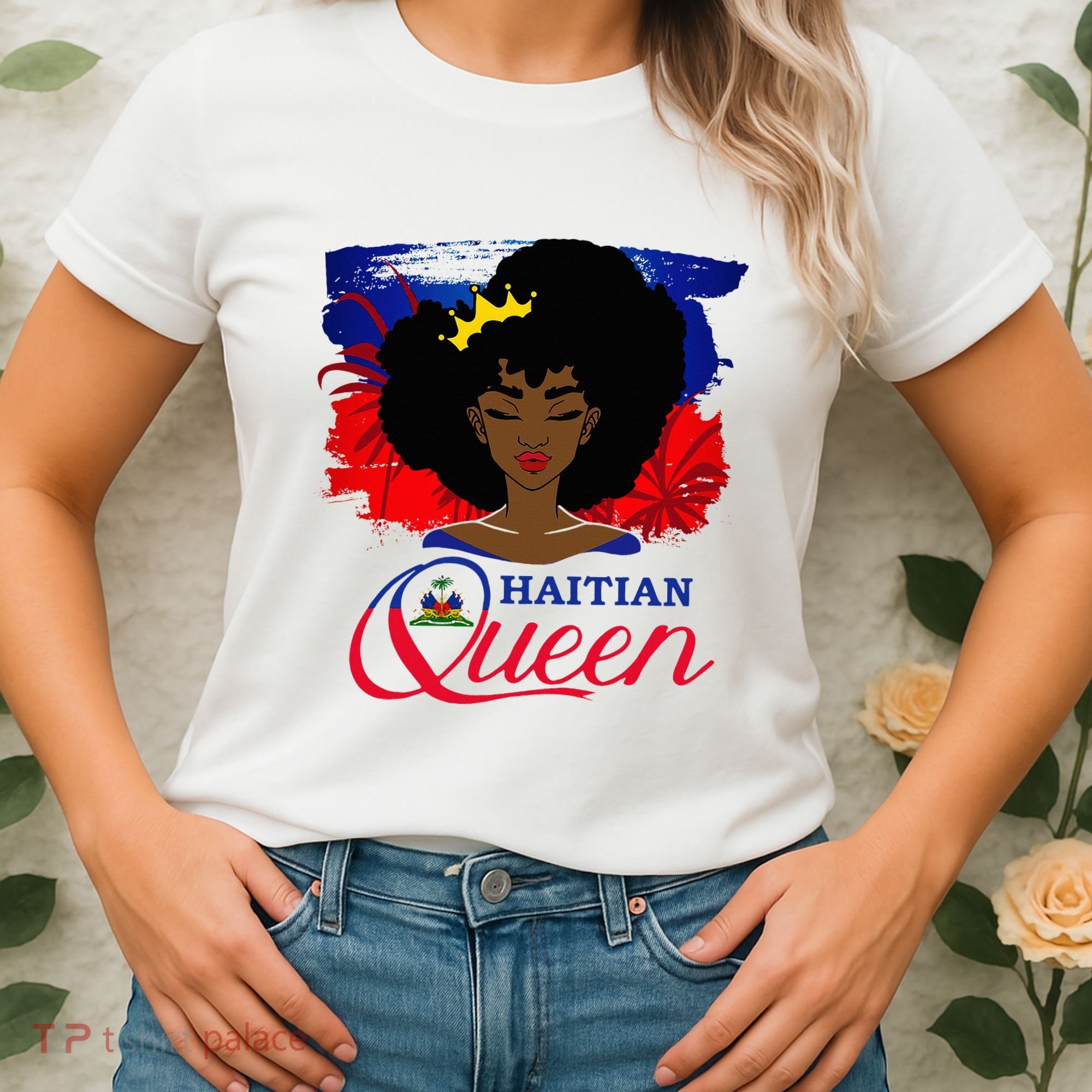 Haitian Queen Haiti Flag Melanin Women's T-Shirt