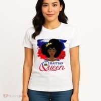 Haitian Queen Haiti Flag Melanin Women's T-Shirt thumb 4