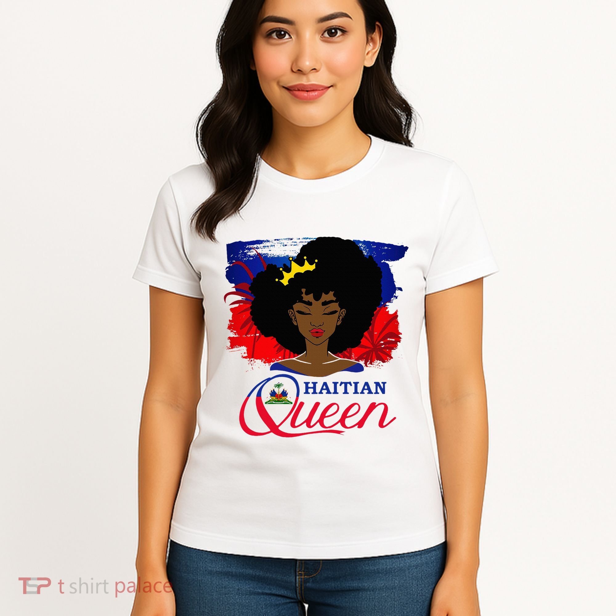 Haitian Queen Haiti Flag Melanin Women's T-Shirt